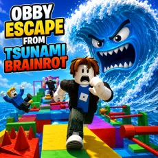 Play Obby Escape from Tsunami Brainrot game